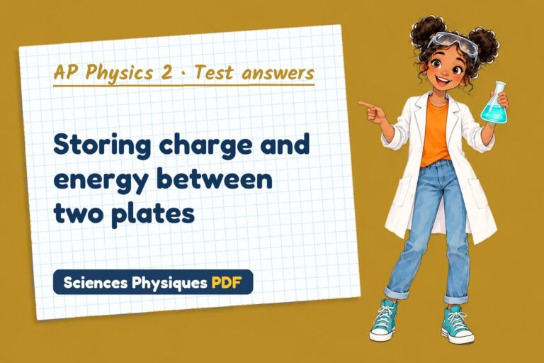 Capacitors test answers and mark scheme for AP Physics 2 (free PDF download)