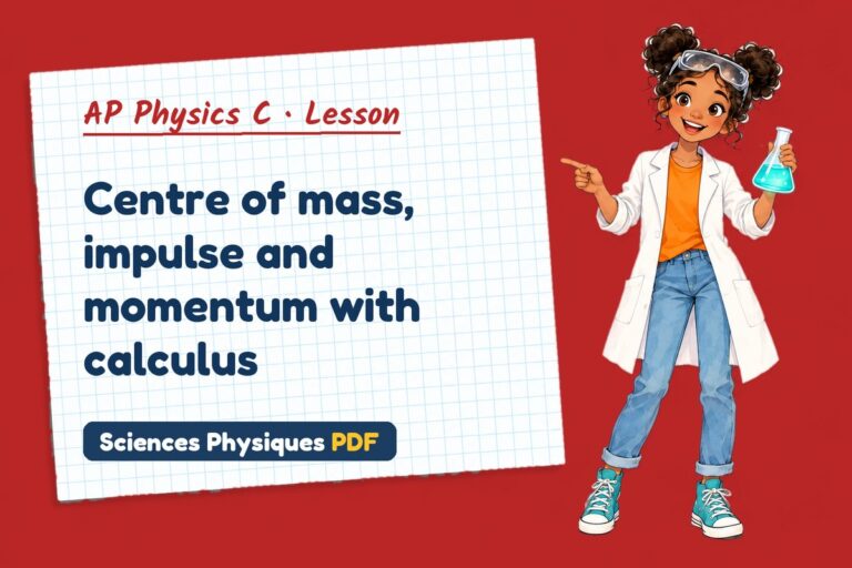 Centre of mass notes and lesson for AP Physics C (free PDF download)
