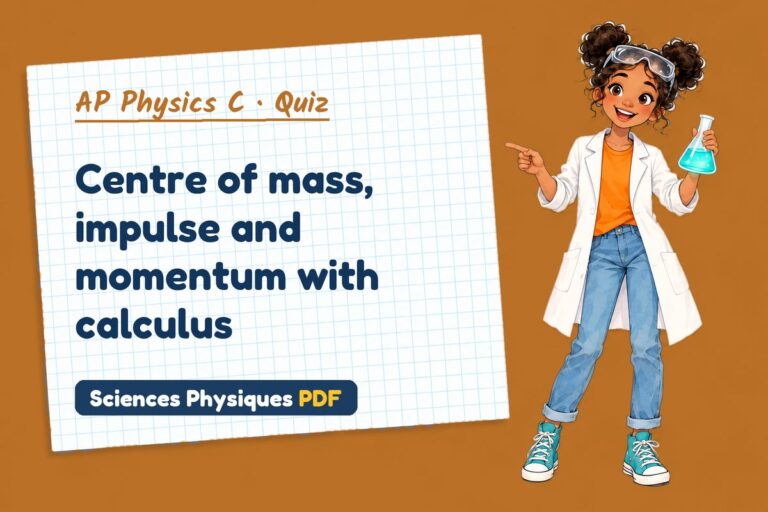 Centre of mass quiz for AP Physics C: 10 questions with answers