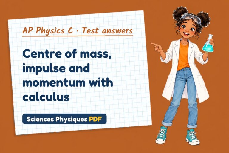 Centre of mass test answers and mark scheme for AP Physics C (free PDF download)