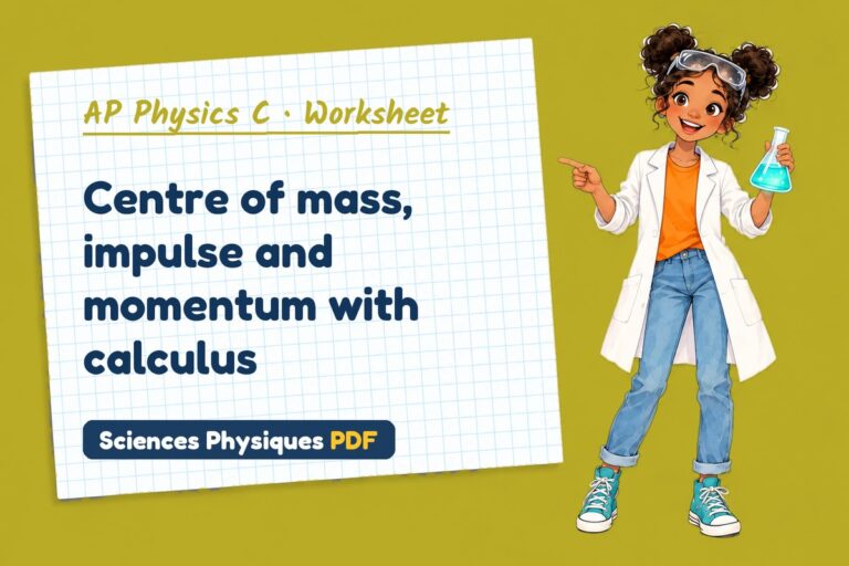 Centre of mass worksheet with answers for AP Physics C (free PDF download)