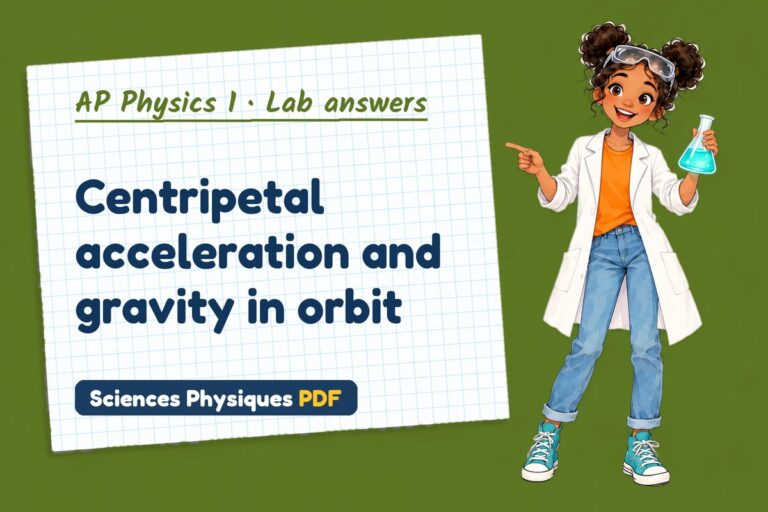 Centripetal acceleration lab answers for AP Physics 1 (free PDF download)