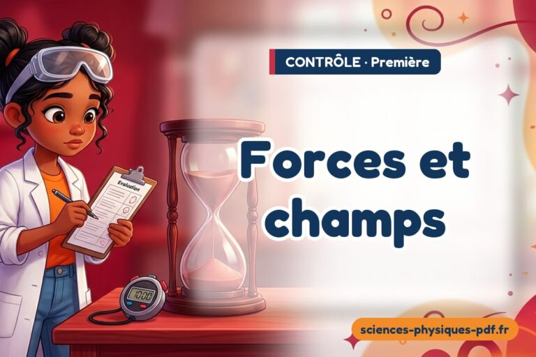 Forces et champs : contrôle de sciences physiques en première – PDF gratuit à télécharger et imprimer