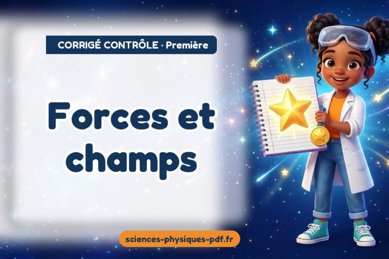 Forces et champs : corrigé du contrôle de sciences physiques première – PDF gratuit à télécharger et imprimer