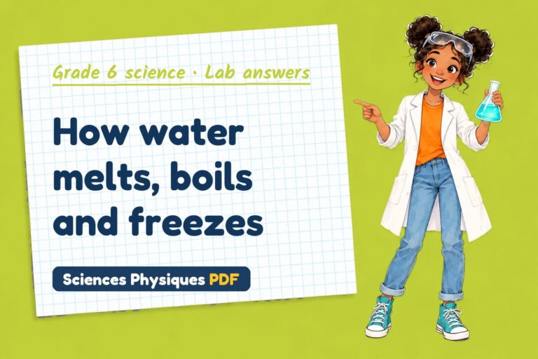 Changes of state lab answers for grade 6 science (free PDF download)