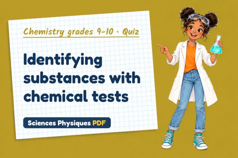 Chemical analysis quiz for GCSE chemistry: 10 questions with answers