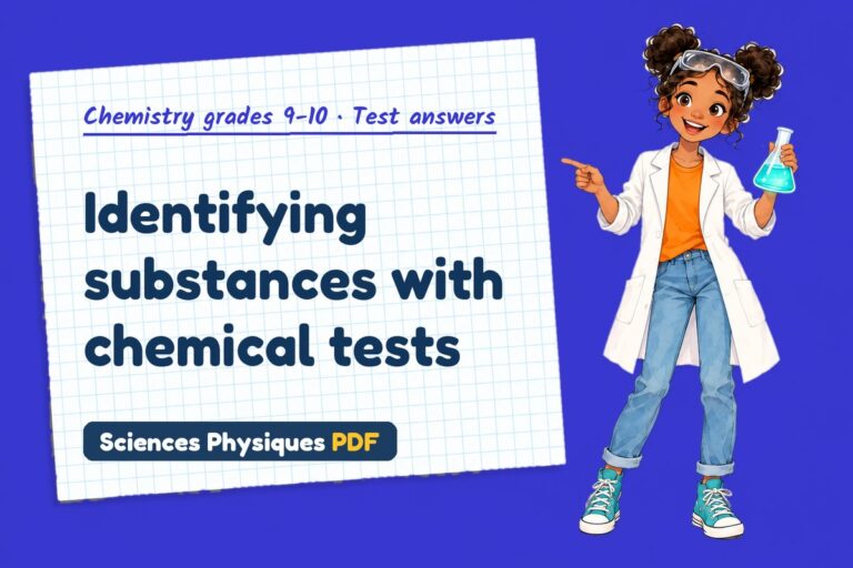 Chemical analysis test answers and mark scheme for GCSE chemistry (free PDF download)