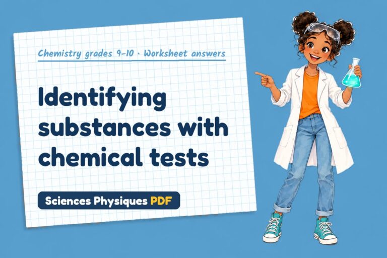 Chemical analysis worksheet answers for GCSE chemistry (free PDF download)