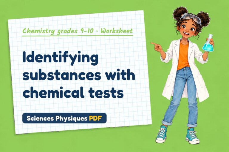 Chemical analysis worksheet with answers for GCSE chemistry (free PDF download)
