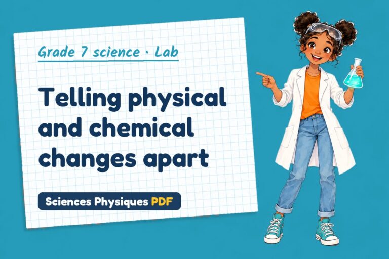 Chemical change lab for grade 7 science: practical with sample results (free PDF download)