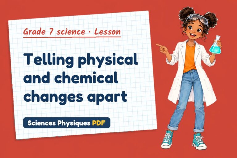 Chemical change notes and lesson for grade 7 science (free PDF download)