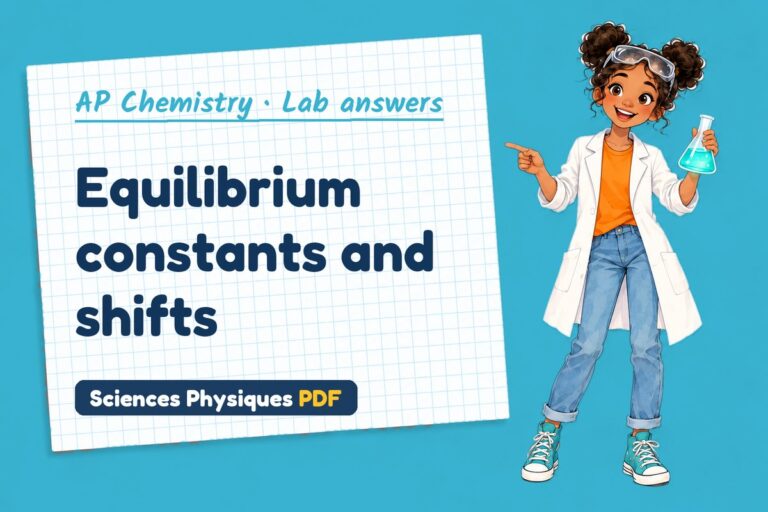 Chemical equilibrium lab answers for AP Chemistry (free PDF download)