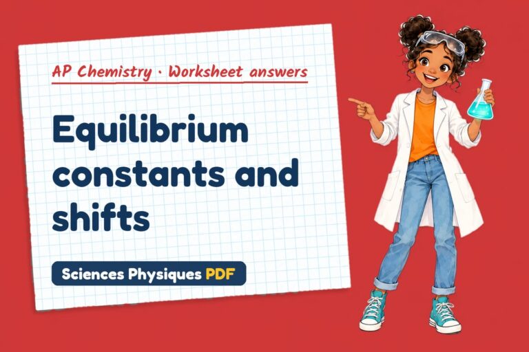 Chemical equilibrium worksheet answers for AP Chemistry (free PDF download)