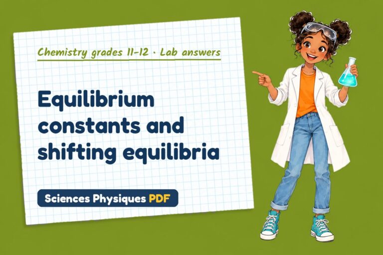 Chemical equilibrium lab answers for A Level chemistry (free PDF download)