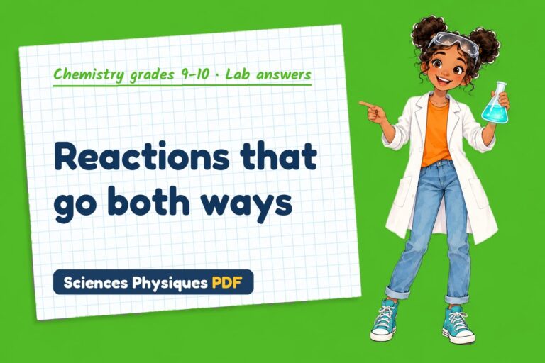 Chemical equilibrium lab answers for GCSE chemistry (free PDF download)