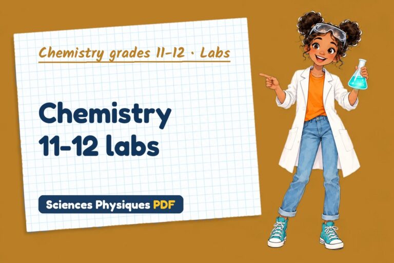 Chemistry 11-12 labs with sample results and answers (free PDF download)