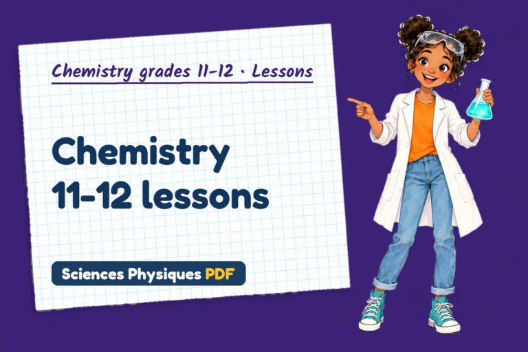 Chemistry 11-12 lessons and notes (free PDF download)