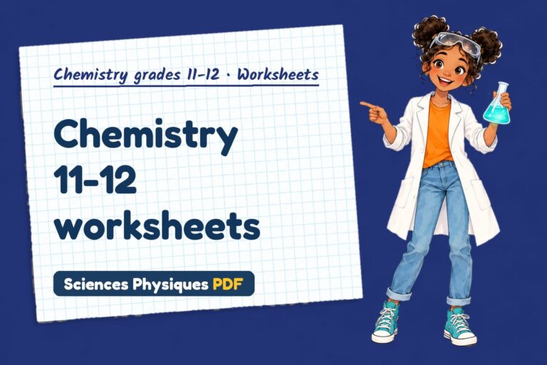 Chemistry 11-12 worksheets with answers (free PDF download)