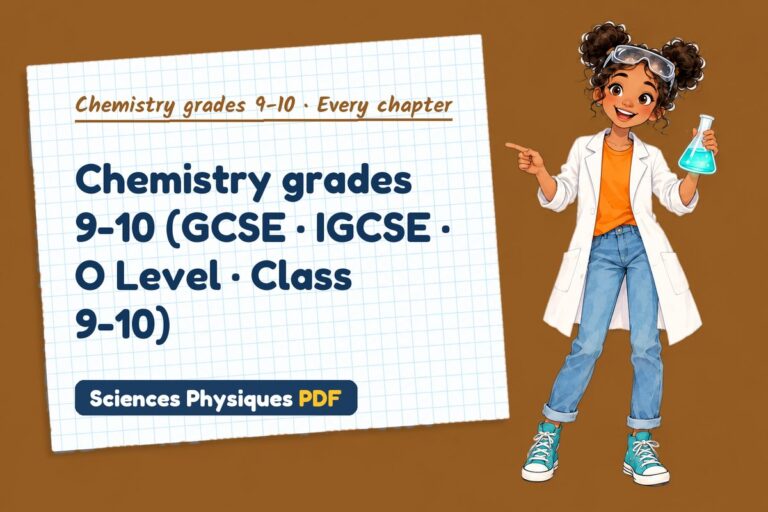 Chemistry 9-10 lessons, worksheets, labs, tests and quizzes (free PDF download)