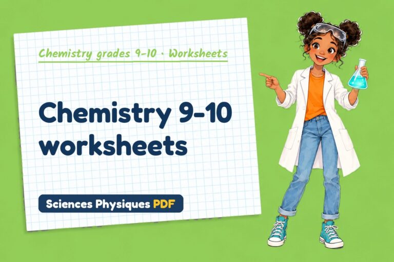 Chemistry 9-10 worksheets with answers (free PDF download)