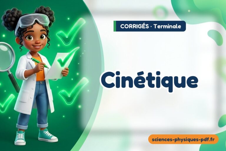 Cinétique : corrigé des exercices de sciences physiques terminale – PDF gratuit à télécharger et imprimer