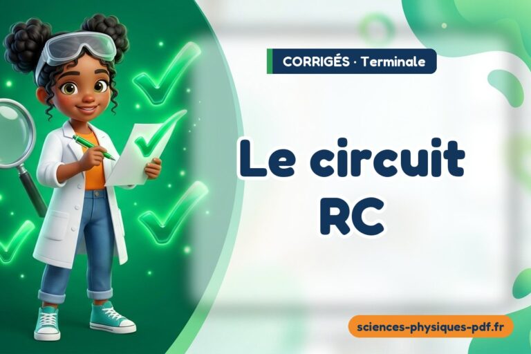 Le circuit RC : corrigé des exercices de sciences physiques terminale – PDF gratuit à télécharger et imprimer