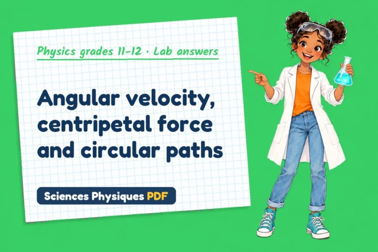 Circular motion lab answers for A Level physics (free PDF download)