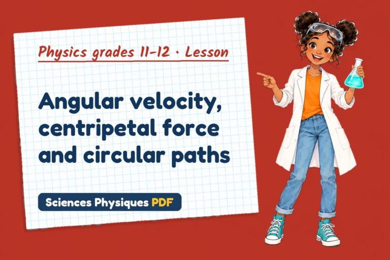 Circular motion notes and lesson for A Level physics (free PDF download)