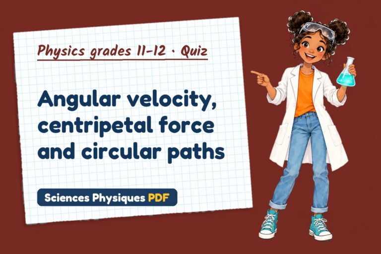 Circular motion quiz for A Level physics: 10 questions with answers