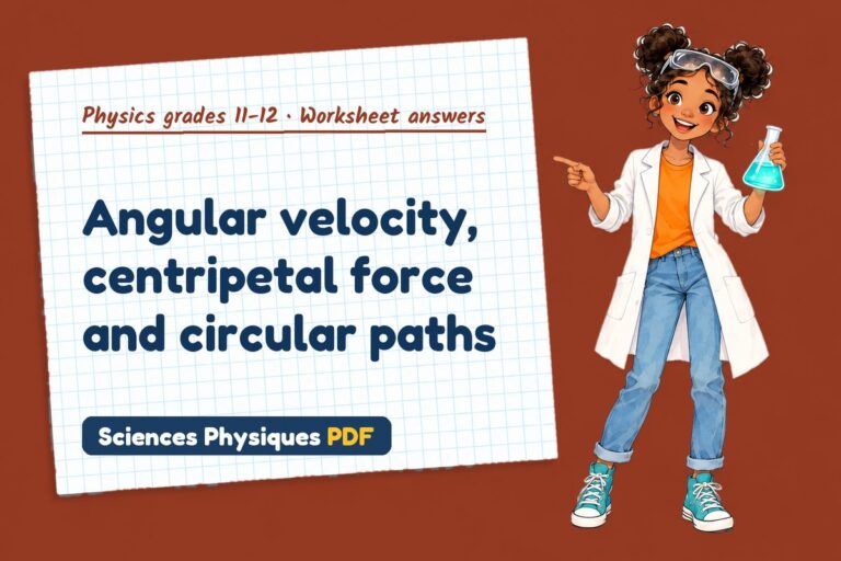 Circular motion worksheet answers for A Level physics (free PDF download)