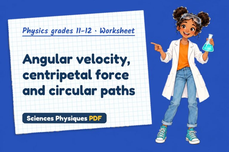 Circular motion worksheet with answers for A Level physics (free PDF download)