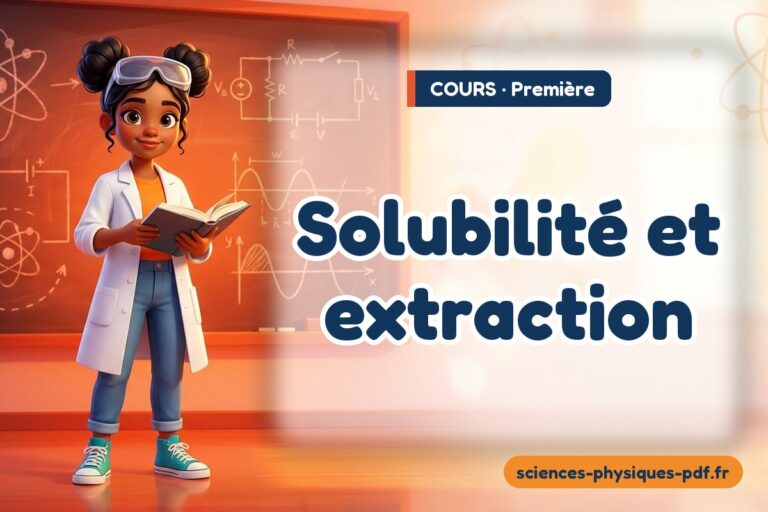 Solubilité et extraction : cours de sciences physiques première – PDF gratuit à télécharger et imprimer