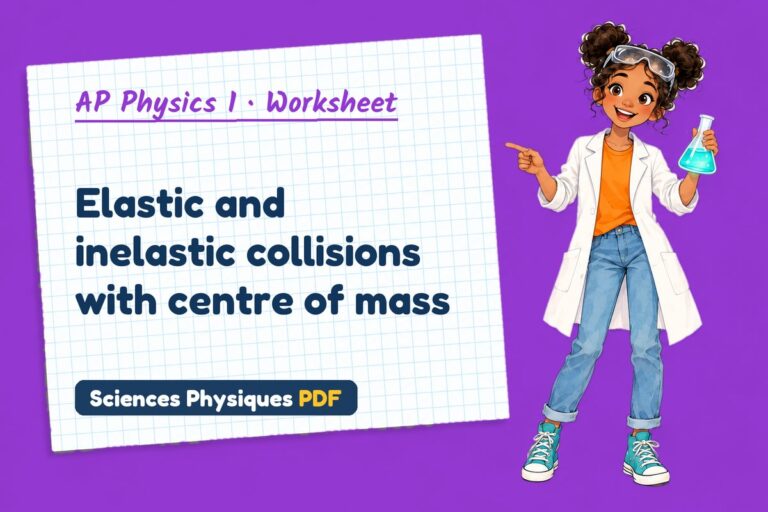 Collisions worksheet with answers for AP Physics 1 (free PDF download)