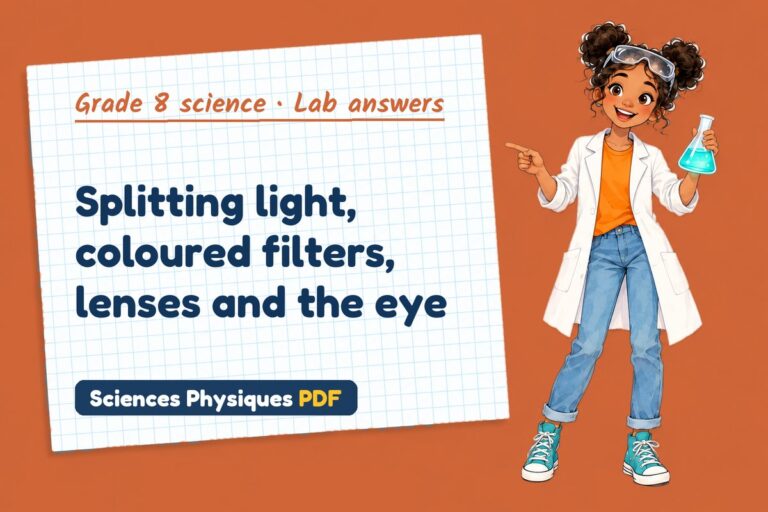 Colour and lenses lab answers for grade 8 science (free PDF download)