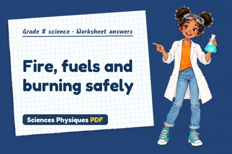 Combustion worksheet answers for grade 8 science (free PDF download)