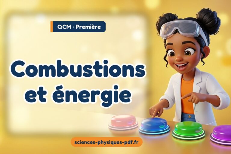 Combustions et énergie : QCM de sciences physiques en première