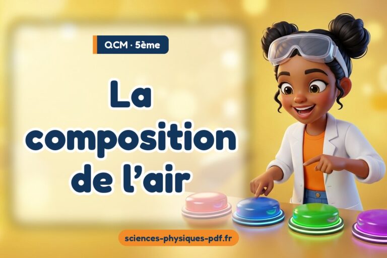 La composition de l’air : QCM de sciences physiques en 5e
