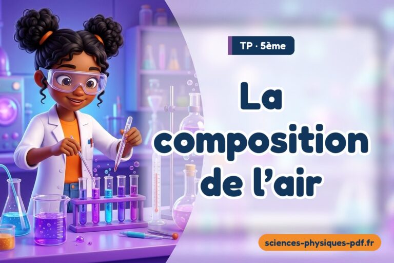 La composition de l’air : TP de sciences physiques en 5e – PDF gratuit à télécharger et imprimer