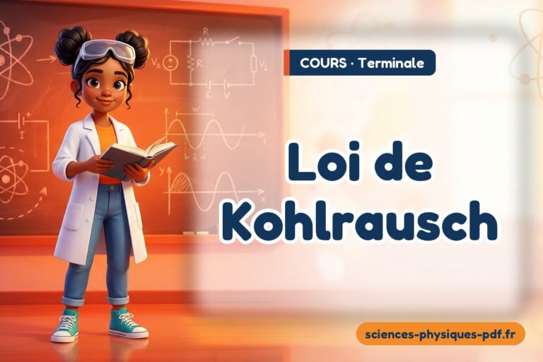 Loi de Kohlrausch : cours de sciences physiques en terminale – PDF gratuit à télécharger et imprimer