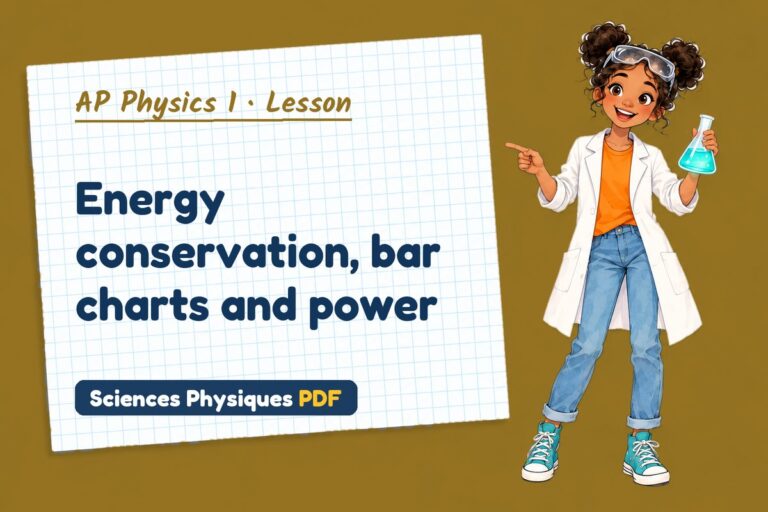 Conservation of energy notes and lesson for AP Physics 1 (free PDF download)