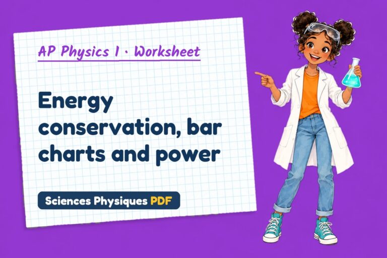 Conservation of energy worksheet with answers for AP Physics 1 (free PDF download)
