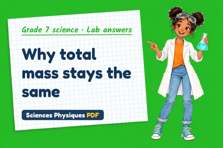 Conservation of mass lab answers for grade 7 science (free PDF download)