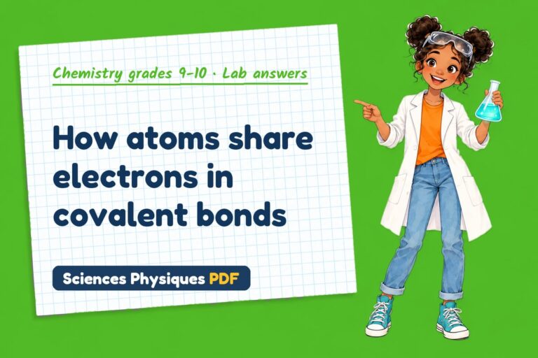 Covalent bonding lab answers for GCSE chemistry (free PDF download)