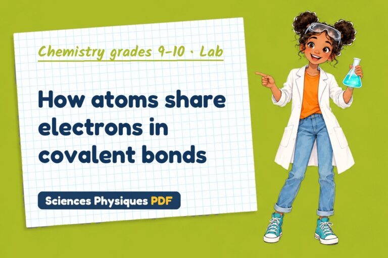 Covalent bonding lab for GCSE chemistry: practical with sample results (free PDF download)