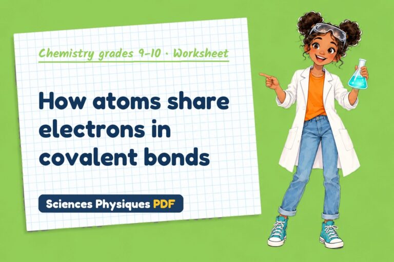 Covalent bonding worksheet with answers for GCSE chemistry (free PDF download)