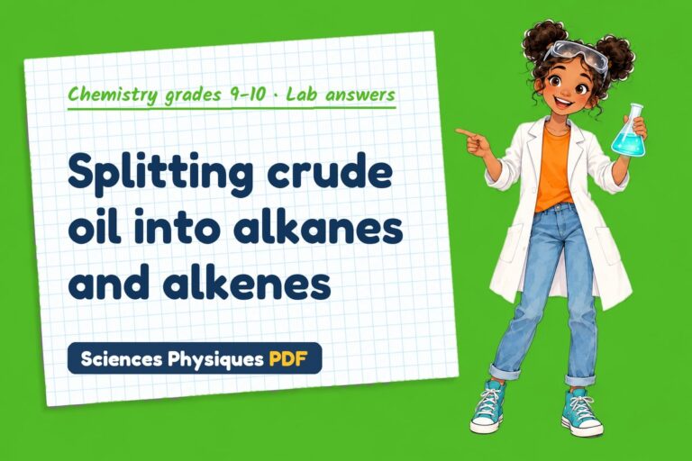 Crude oil and hydrocarbons lab answers for GCSE chemistry (free PDF download)