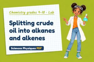 Splitting crude oil into alkanes and alkenes