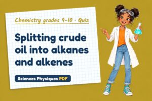 Splitting crude oil into alkanes and alkenes