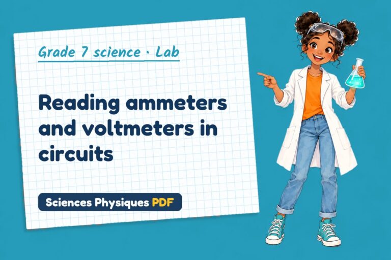 Current and voltage lab for grade 7 science: practical with sample results (free PDF download)