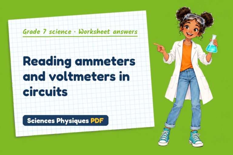 Current and voltage worksheet answers for grade 7 science (free PDF download)